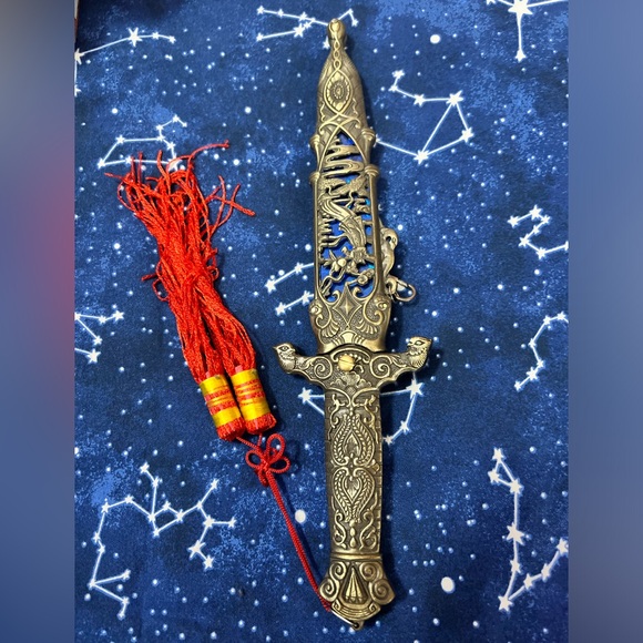 NWOT Mana Monastery Eastern Blue Dragon Athame Dagger - Picture 1 of 7